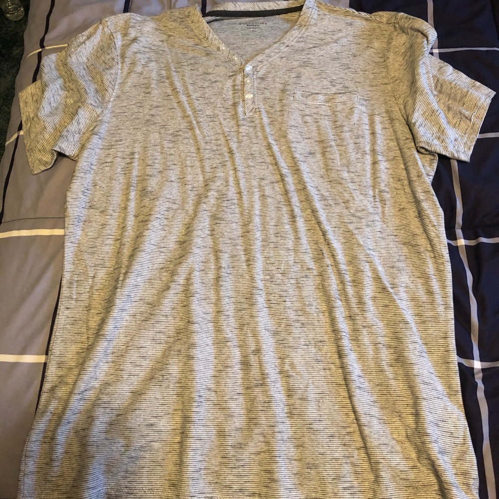 Short sleeve 3/4 button up t-shirt